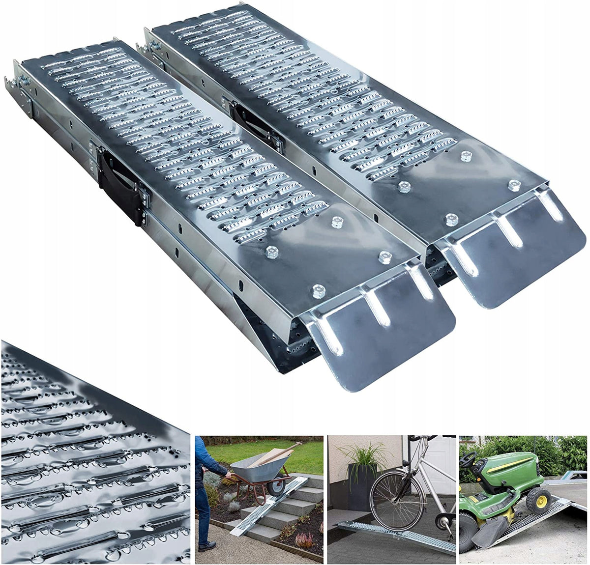 DOUBLE RAMP 400KG 160x22,5 CM PREMIUM STEEL Manufacturer code 011160