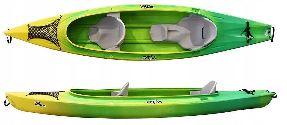DOUBLE RECREATIONAL KAYAK STABLE 2+1 BRIO RTM MADE IN FRANCE