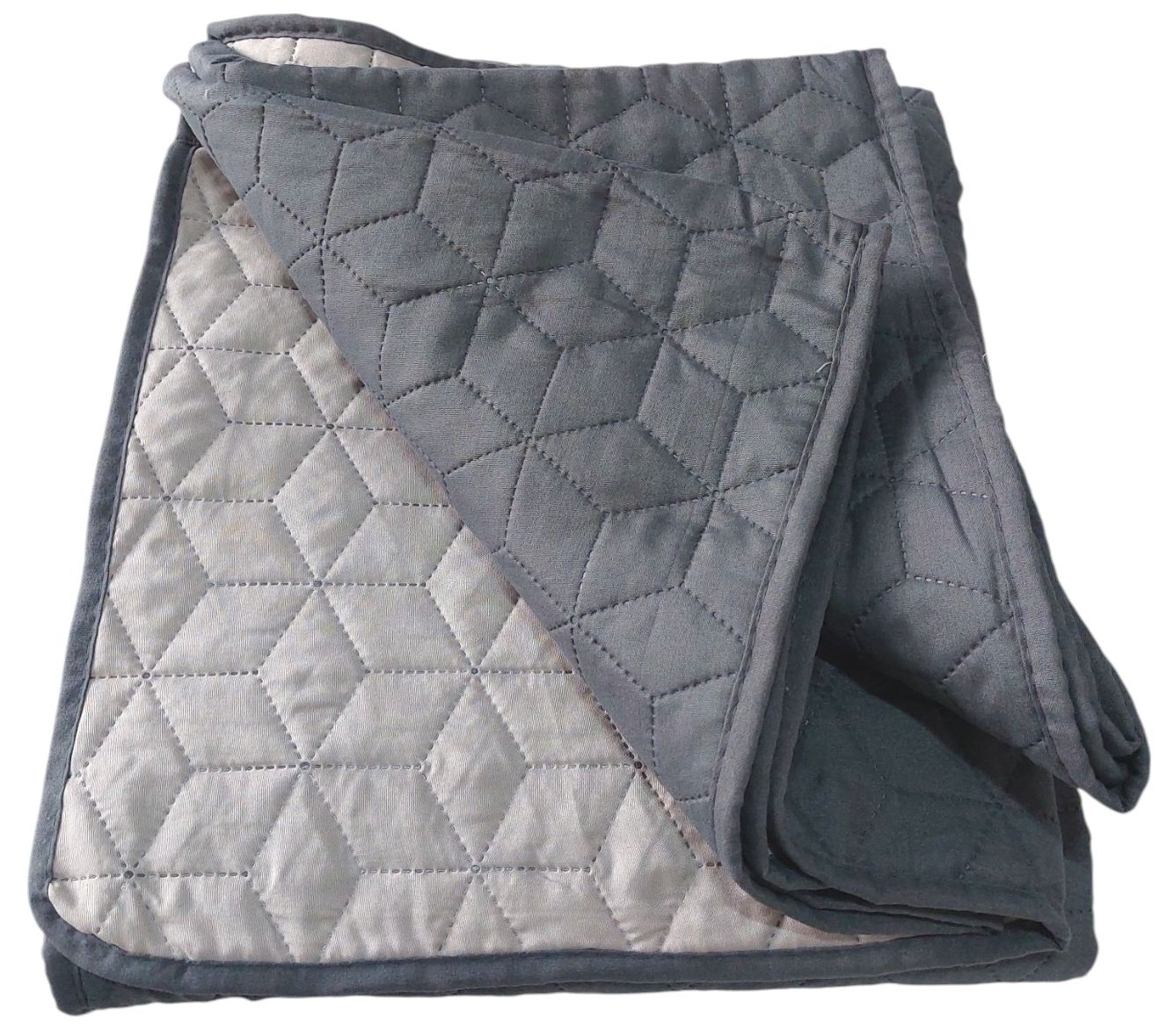 DOUBLE-SIDED BEDSPREAD GREY COVER 160x220 cm Manufacturer code narzuta dwustronna szara