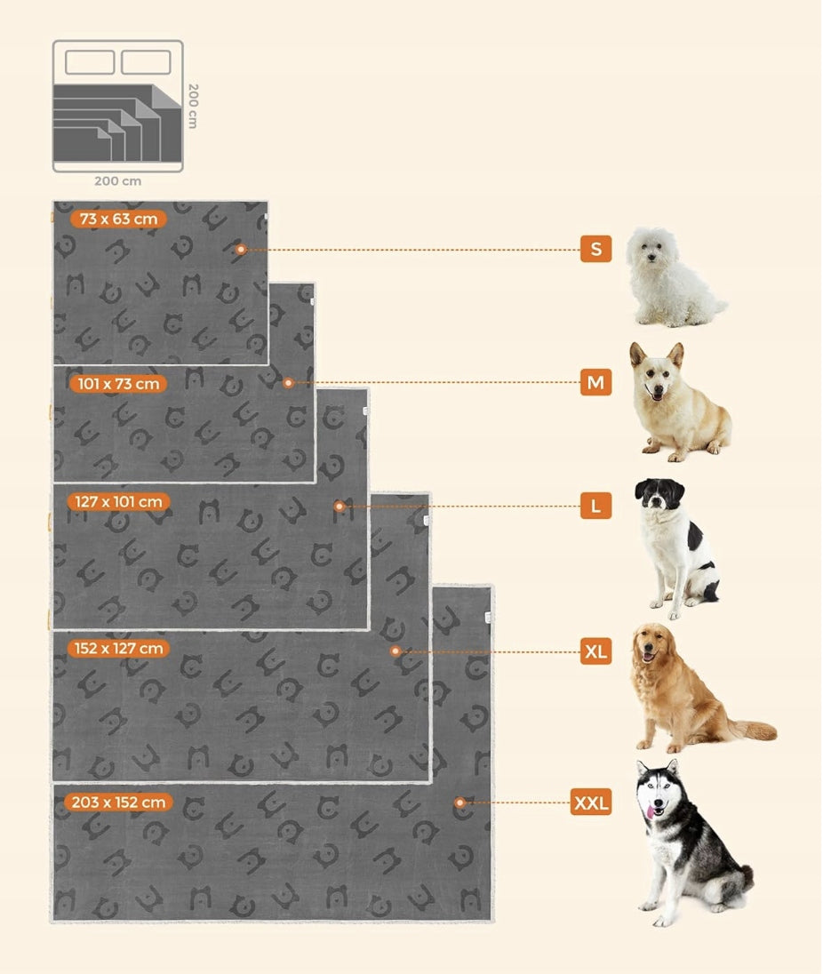 DOUBLE-SIDED DOG BLANKET 152x127 CM – WATERPROOF SOFT VARIOUS SIZES XL EAN (GTIN) 5901539101440