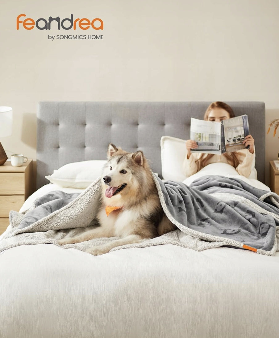 DOUBLE-SIDED DOG BLANKET 152x127 CM – WATERPROOF SOFT VARIOUS SIZES XL Length 152 cm