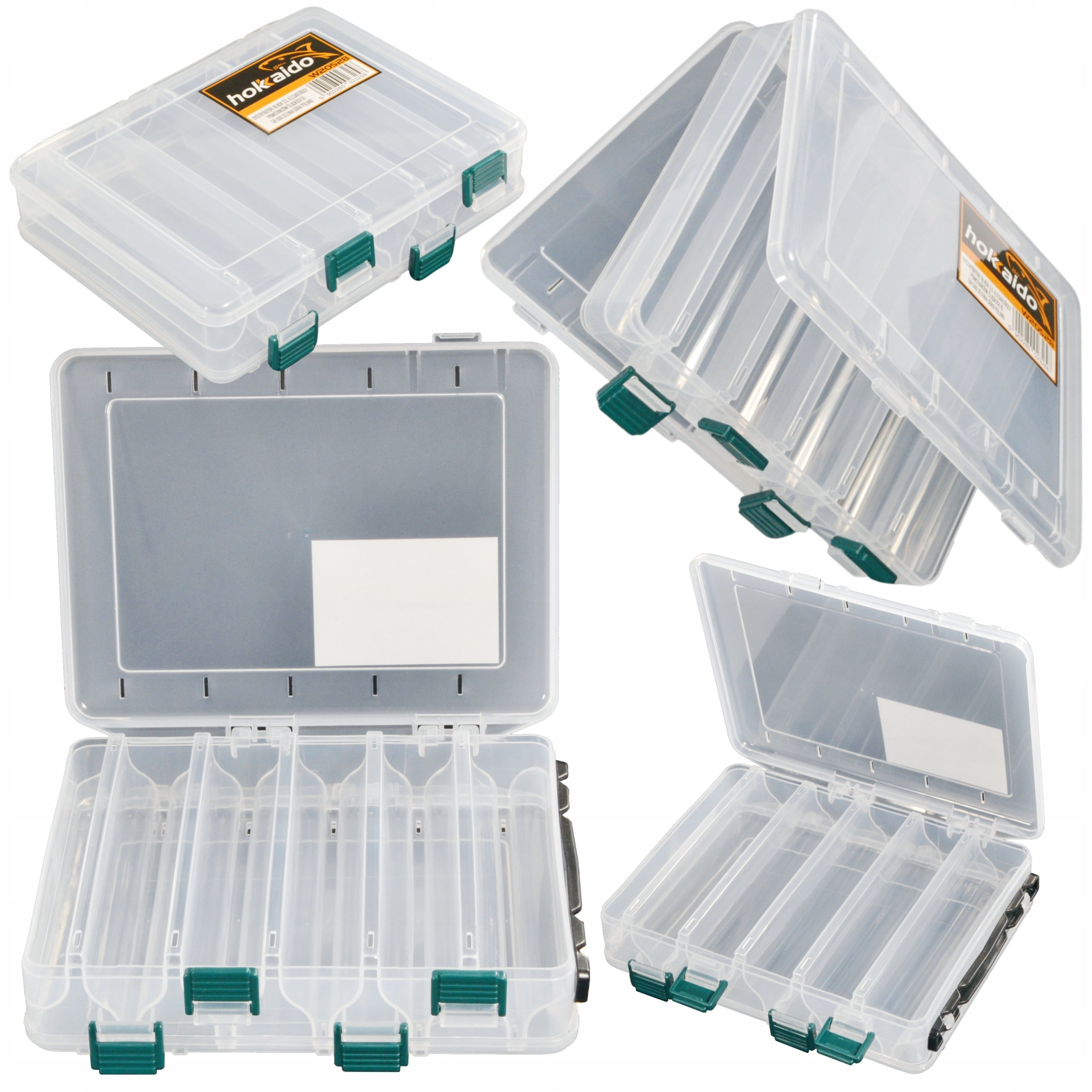 DOUBLE-SIDED FISHING BOX FOR LURES PIKERS WOBBLERS SPINNERS 20x17x5CM