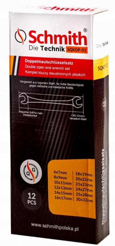 DOUBLE-SIDED FLAT KEYS 6-32mm 12pcs SET OF KEYS IN CASE SCHMITH Brand Schmith