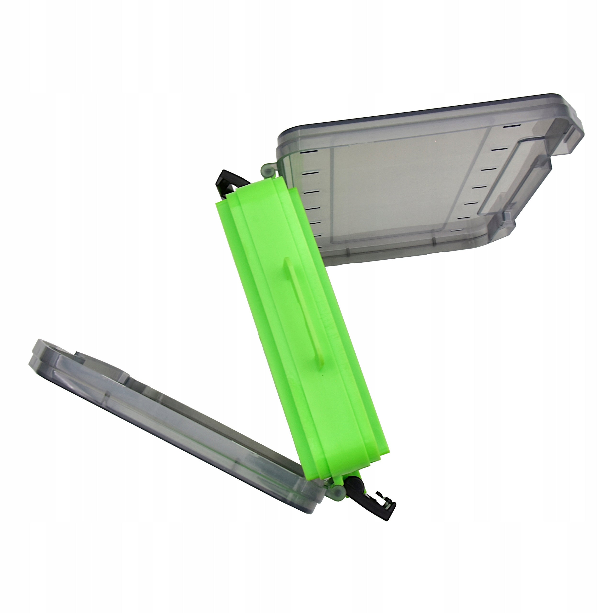DOUBLE SIDED FOLDING FISHING LURE SPINNING BOX WITH HOLES Color multicolor