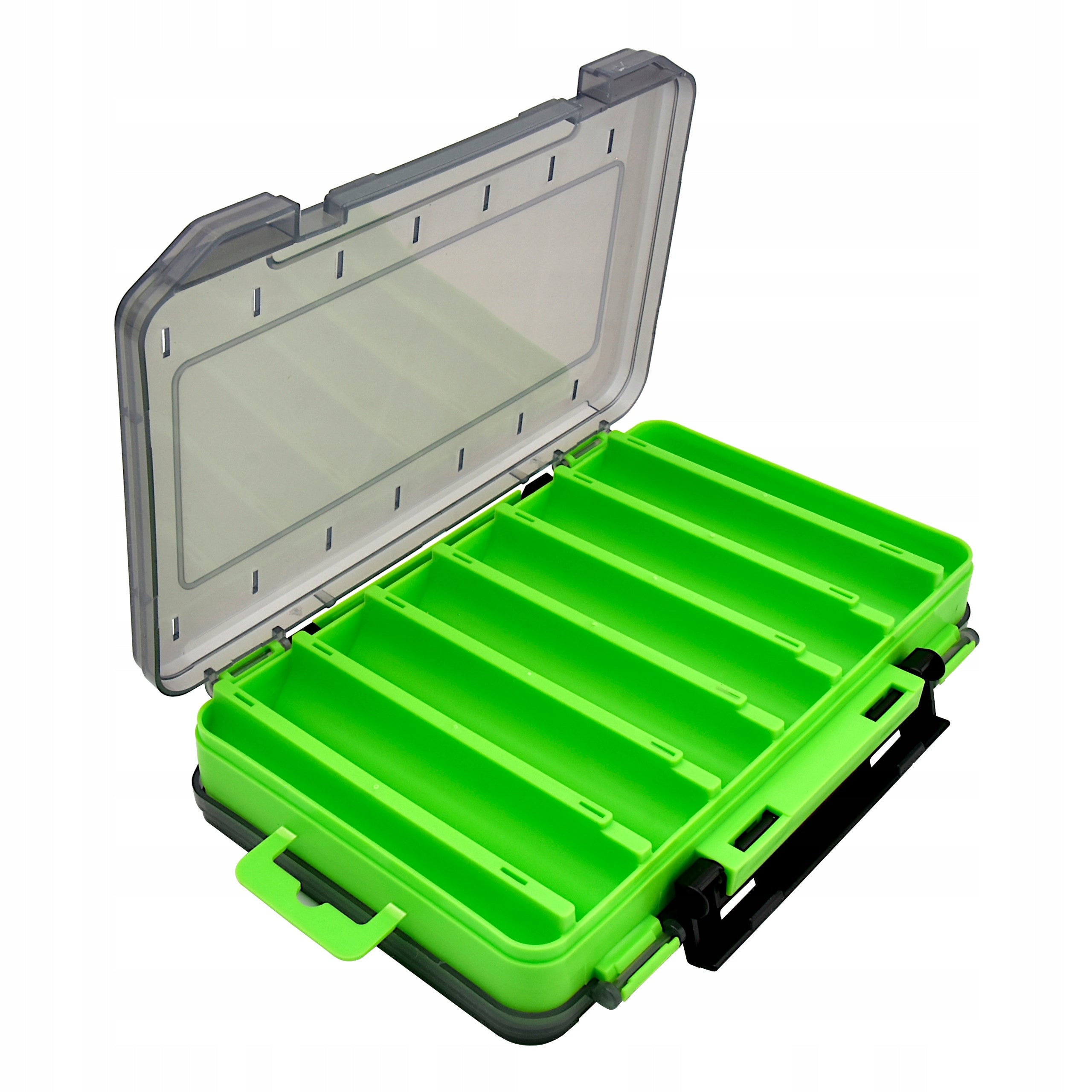 DOUBLE SIDED FOLDING FISHING LURE SPINNING BOX WITH HOLES Model Dwustronne