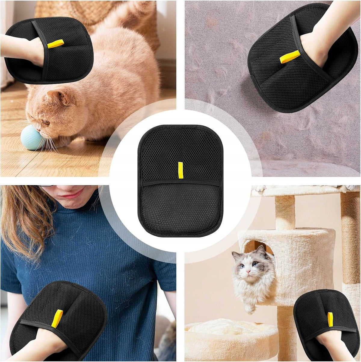 DOUBLE-SIDED GLOVES FOR REMOVING HAIR FROM PETS Brand Cosy