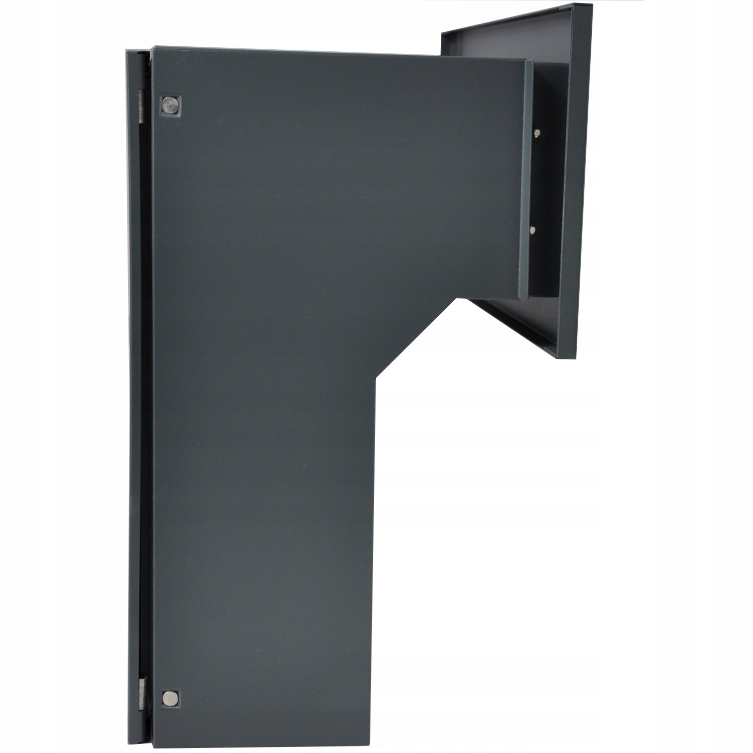 DOUBLE-SIDED PASS-THROUGH LETTER BOX FOR BUILDING C4 ANTHRACITE + 3 KEYS Color gray