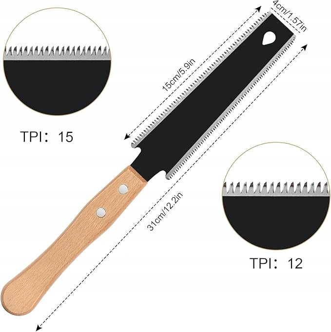 DOUBLE SIDED SMALL HAND SAW JAPANESE THIN DOUBLE SIDED FOR WOOD GARDEN Brand no brand