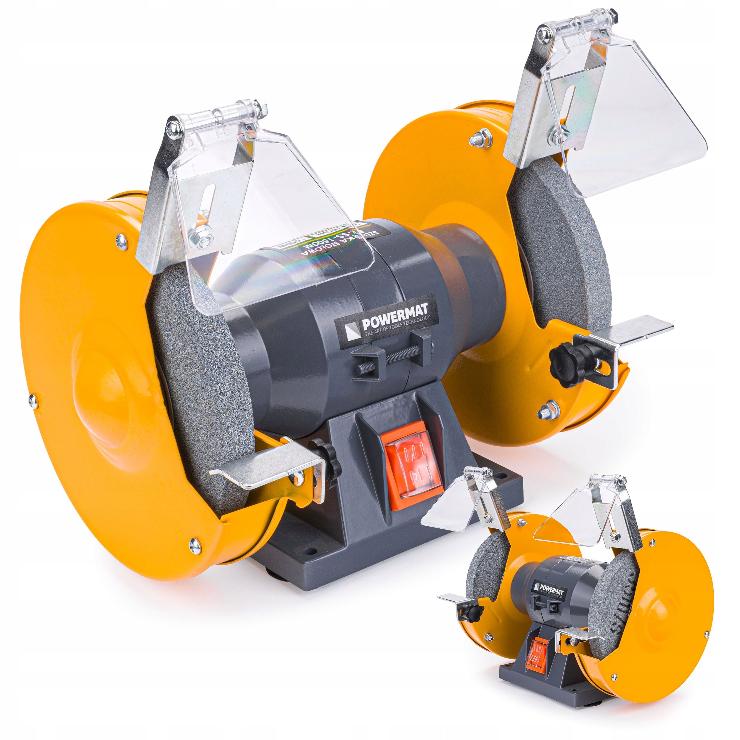 DOUBLE STONE TABLE GRINDER 1500W 2x STONE DISC 150mm STRONG