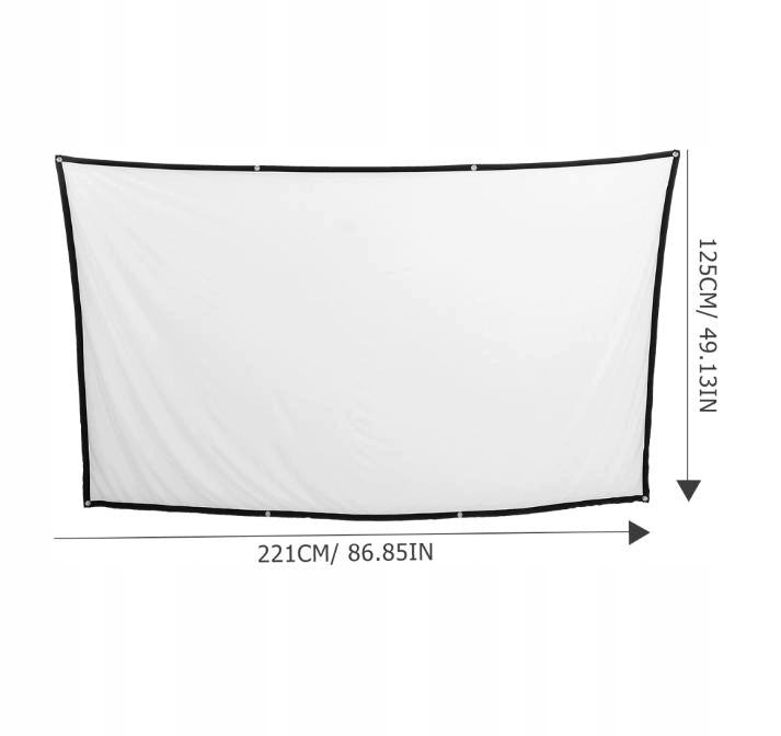 DOUBLE Sided HD PROJECTION SCREEN PORTABLE WALL FOLDING 100"221x125cm Brand Goaduoynt
