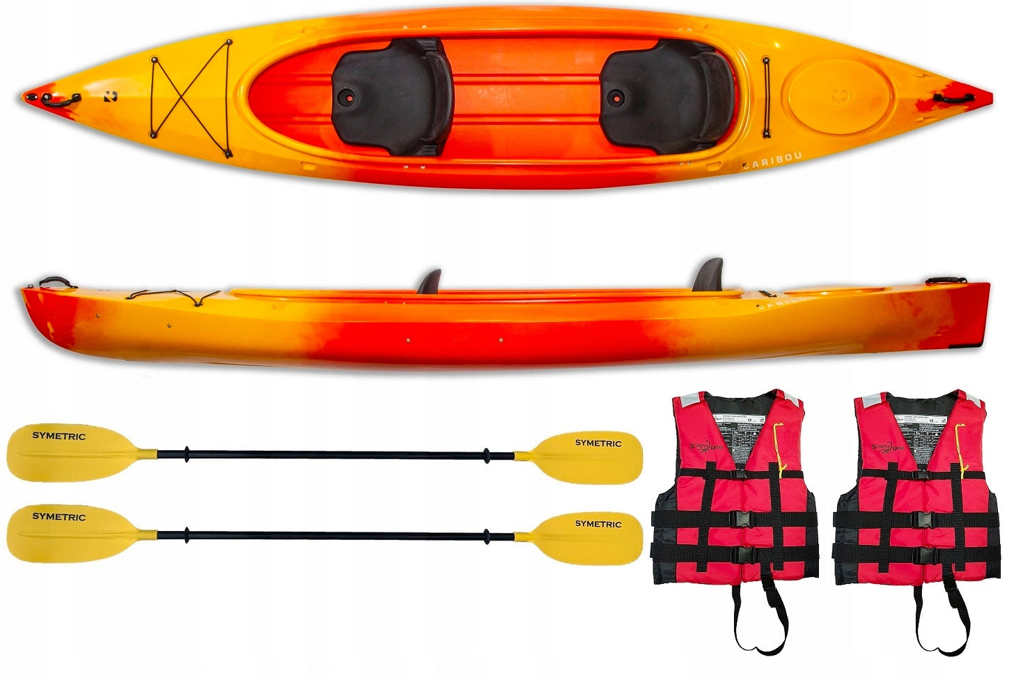 DOUBLE TOURIST KAYAK CARIBOU STABLE FAMILY TWO SET
