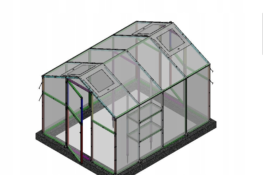 DOUBLE WINDOW FOR GREENHOUSE MADE OF POLYCARBONATE PTF POLAND Manufacturer code OKNO_PTF