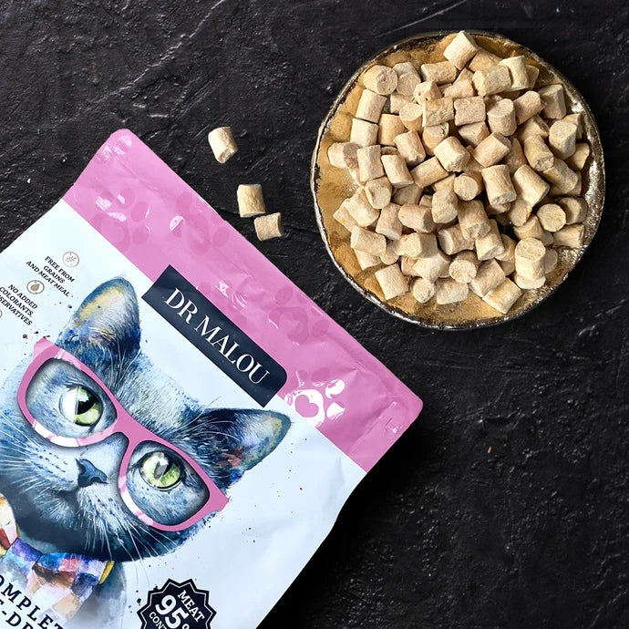 DR MALOU FREEZE-DRIED CAT FOOD CHICKEN WITH CHICKEN HEARTS 500G Product weight 0.5 kg