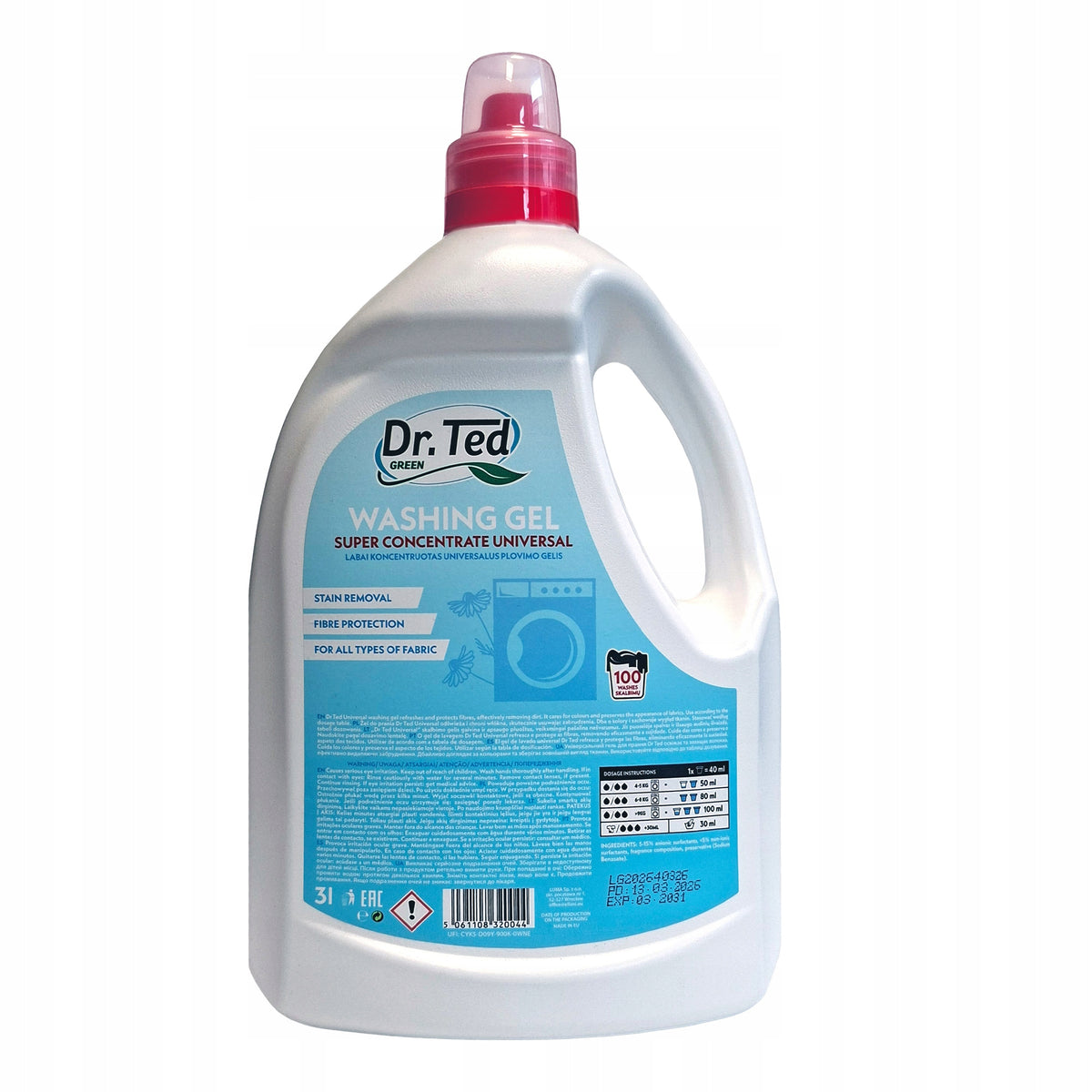 DR TED UNIVERSAL Laundry Gel - Concentrated washing gel UNIVERSAL 3L