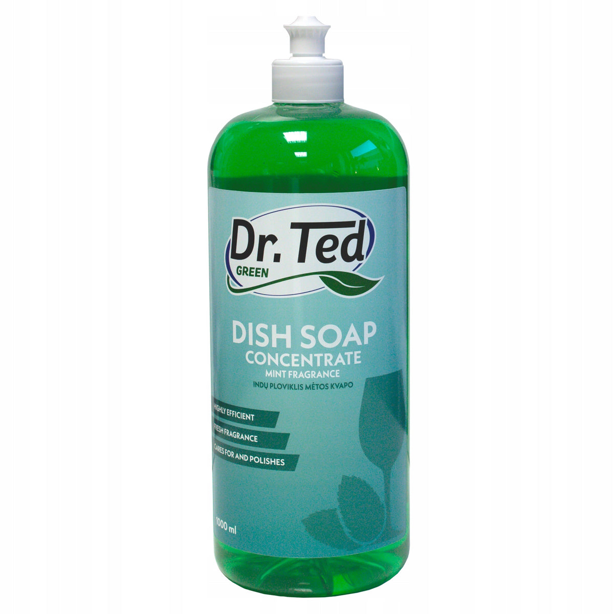 DR TED dishwashing liquid MINT - Concentrated dish soap MINT 1000 ml