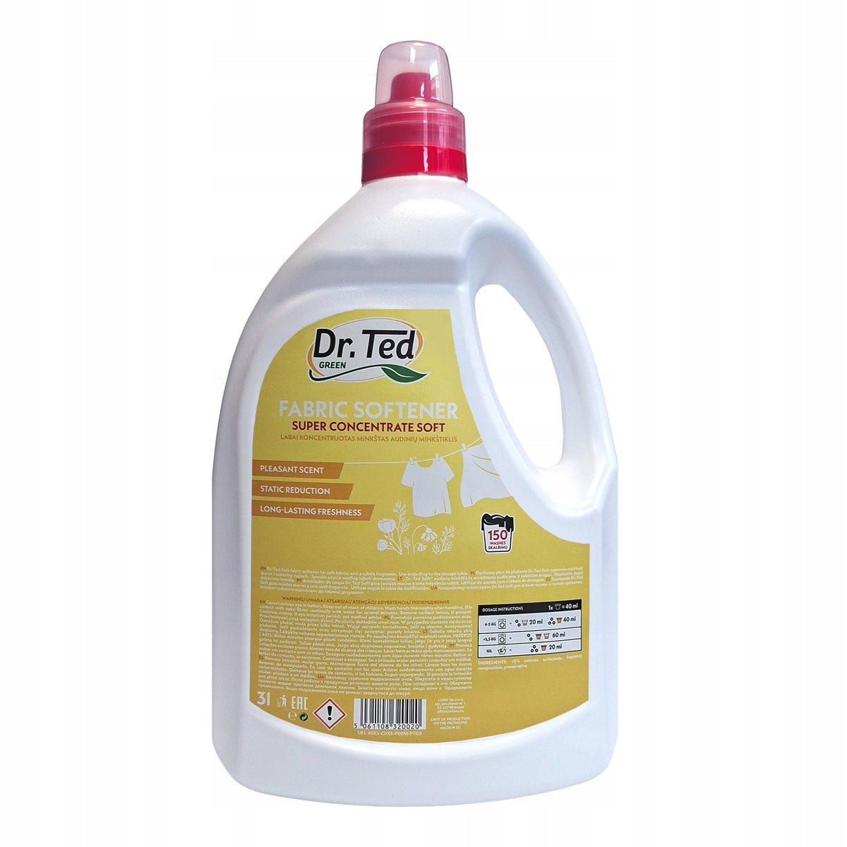 DR TED softener SOFT - Concentrated fabric softener SOFT 3L
