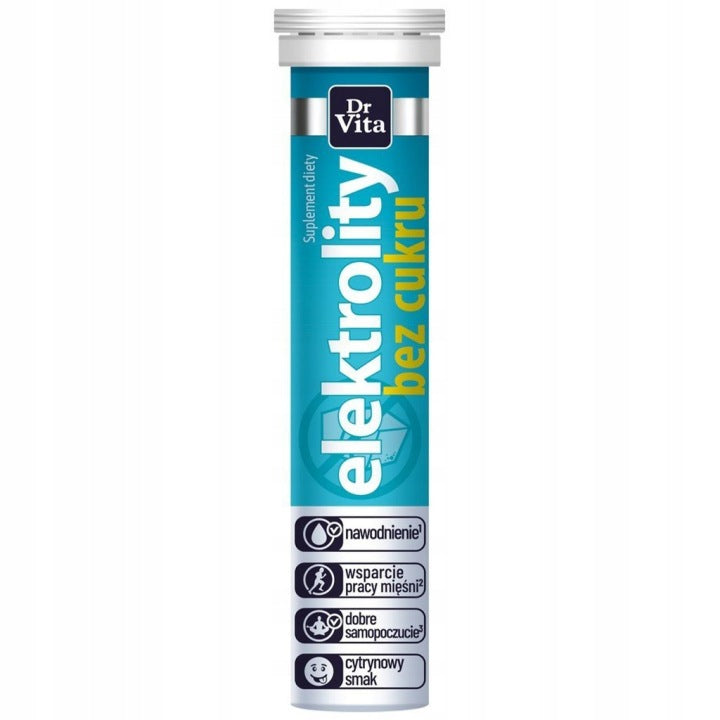 DR VITA sugar-free electrolytes with lemon flavour 20 effervescent tablets