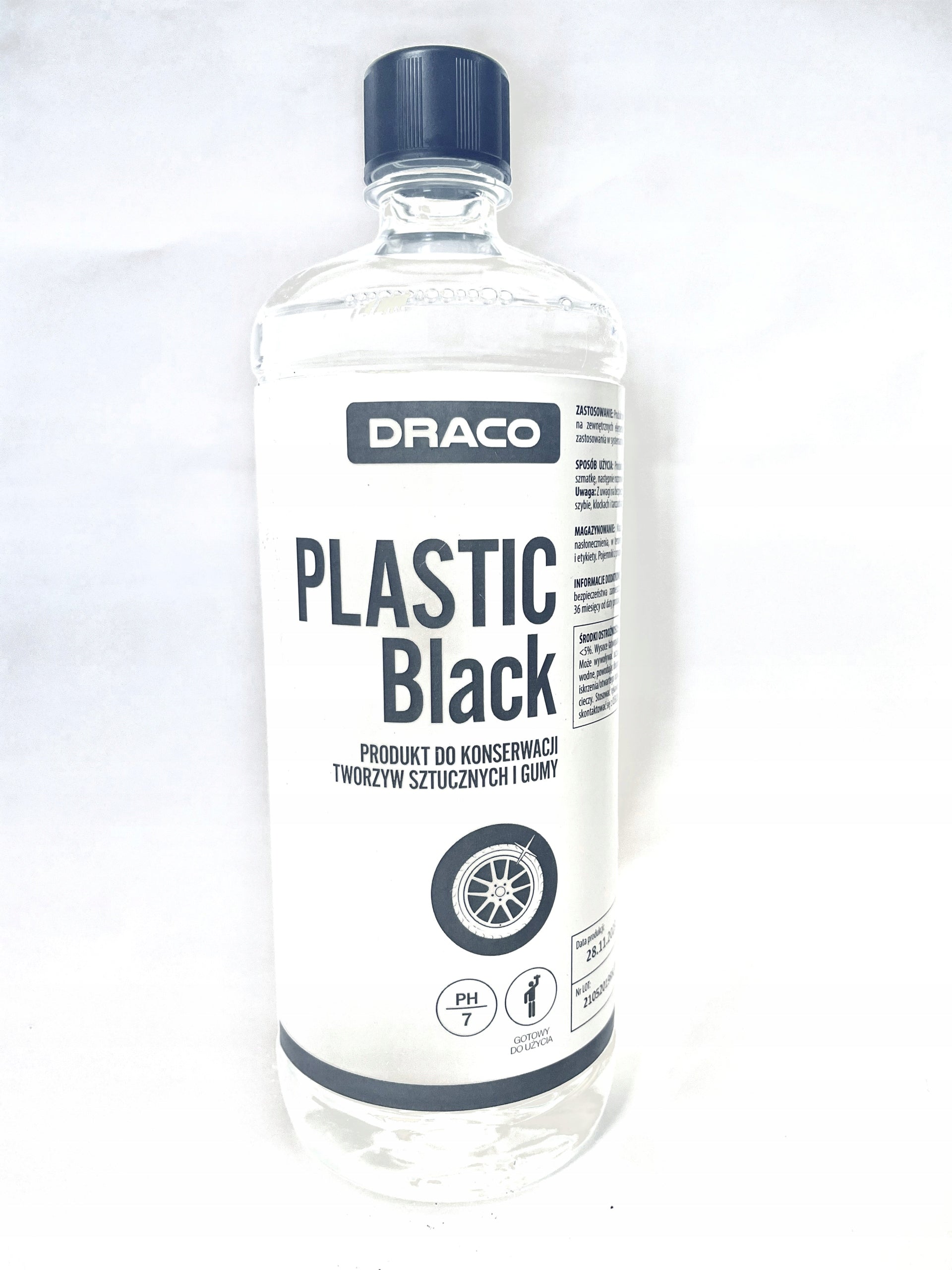 DRACO Dressing TIRE BLACK for 1L Plastic Black tyres Manufacturer's catalog number 9260001