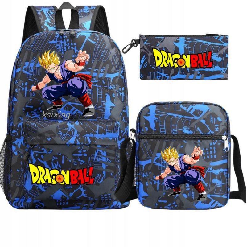 DRAGON BALL SCHOOL SET BACKPACK BAG PENCIL CASE high quality Manufacturer code dsrt54tygrgryh