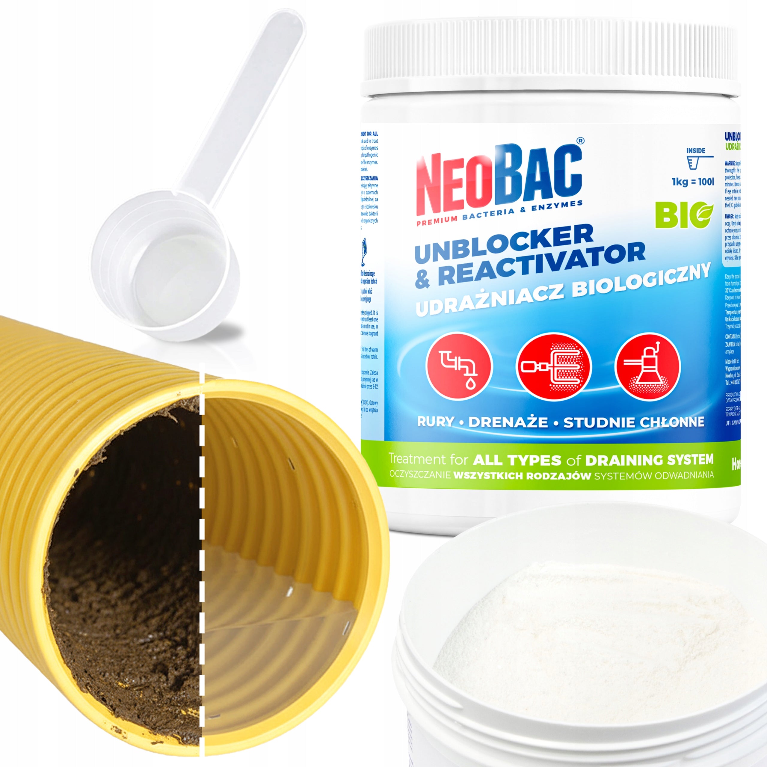 DRAINAGE CLEARER for drainage pipes DRAINAGE CLEARING NeoBac