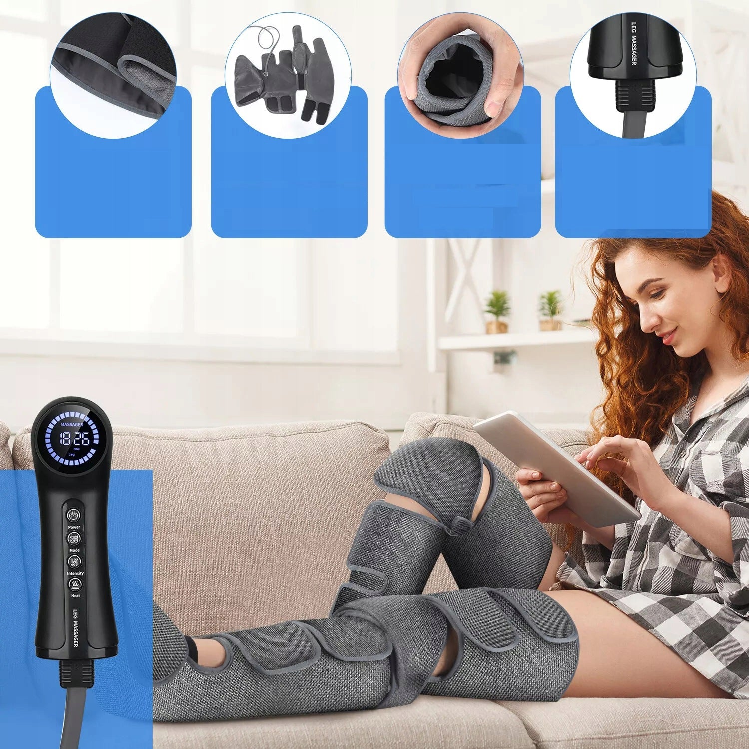 DRAINAGE LYMPHATIC COMPRESSION DEVICE, LEG MASSAGER PRESOTHERAPY 24W Brand no brand