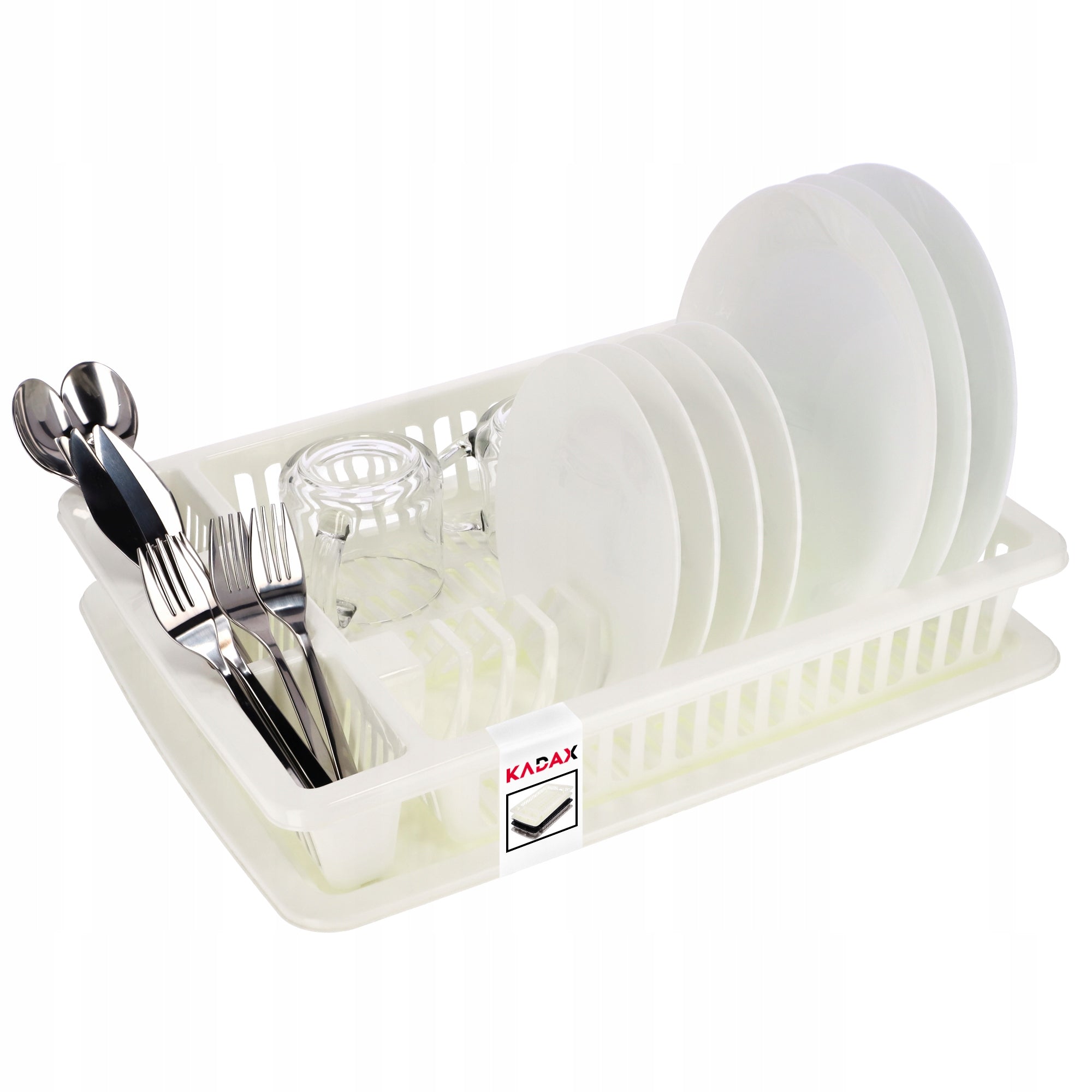 DRAINER DISH DRYER FOR CUTLERY LARGE STANDING PLASTIC TRAY 46cm