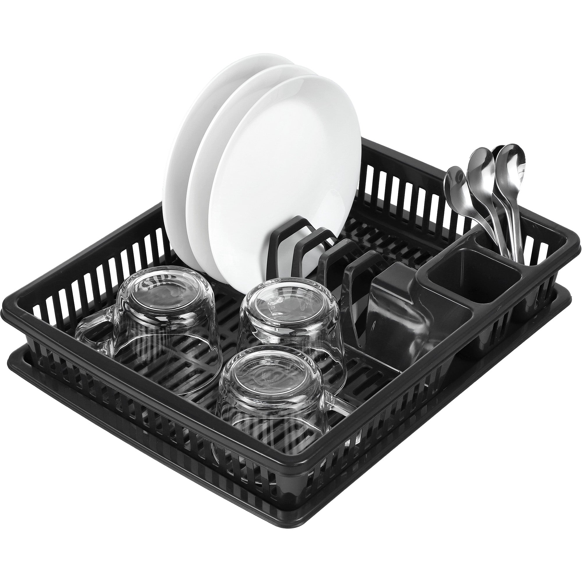 DRAINER DISH DRYER FOR CUTLERY SMALL ONE-LEVEL PLASTIC 38cm