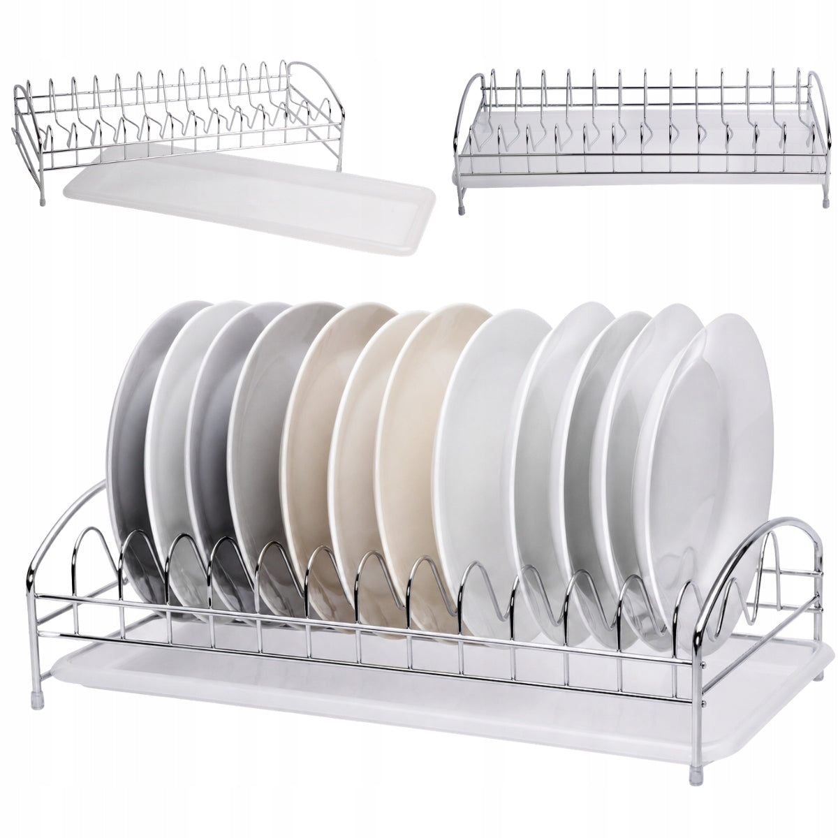 DRAINER DISH DRYER STANDING WITH TRAY PLATE RACK KAMILLE