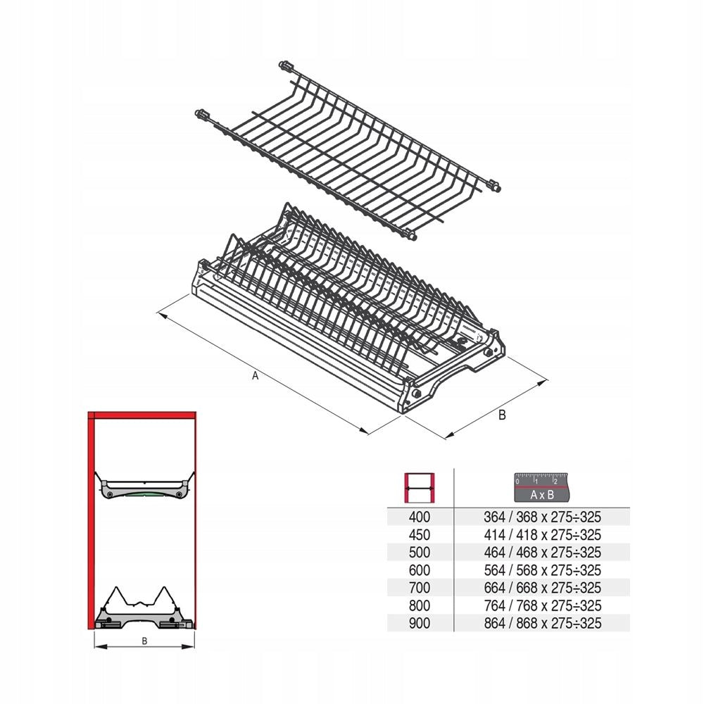 DRAINER DRYER 80CM WHITE 2 LEVELS FOR DISHES Brand no brand