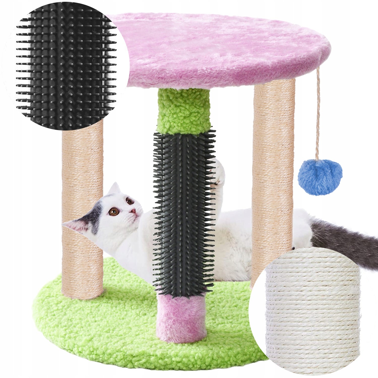 Katzenkratzer Tutumi 331666, 39 cm, grün/rosa 