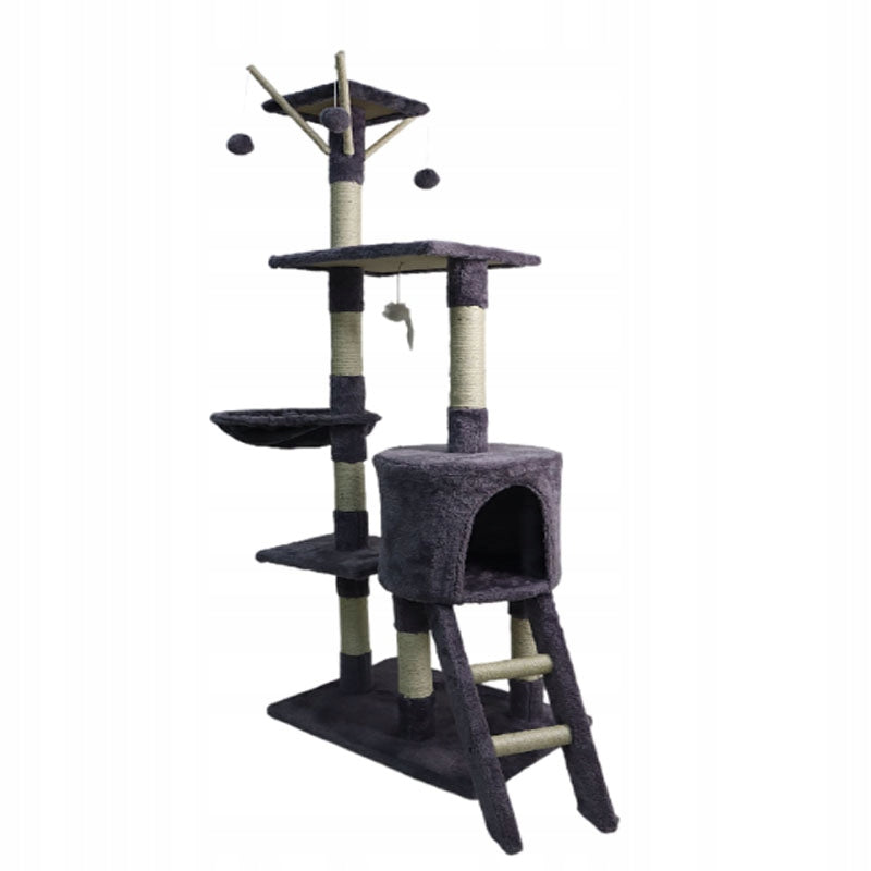 Katzenkratzer mit Spielzeug Funfit, 135 cm, beige 