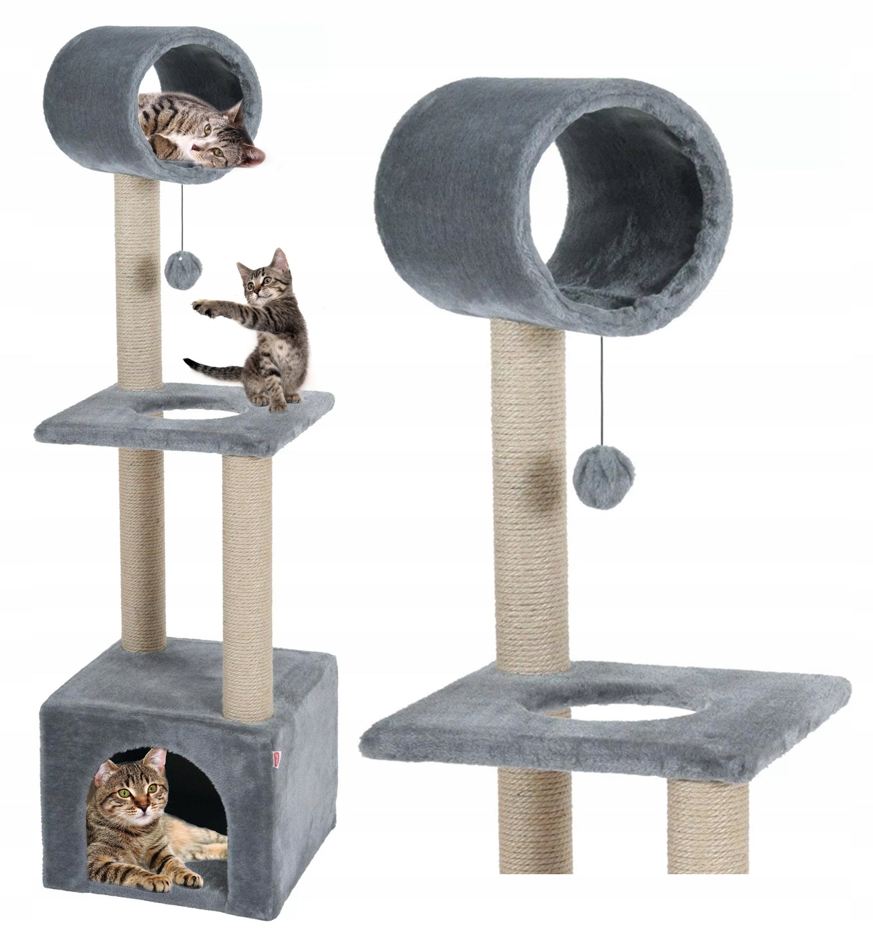 Katzenkratzer Zolux Trio, 123 cm, grau 
