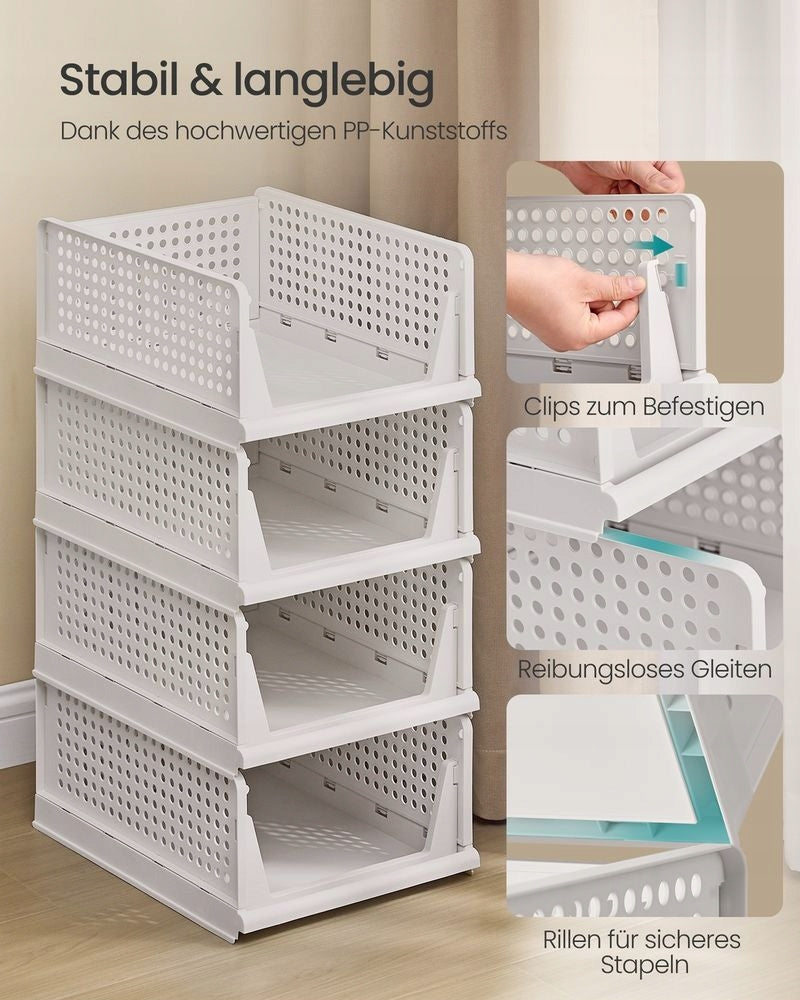 DRAWER CABINET ORGANIZER BOX BOOKCASE MODULAR CHEST OF DRAWERS WHITE Number of pieces 6 pcs