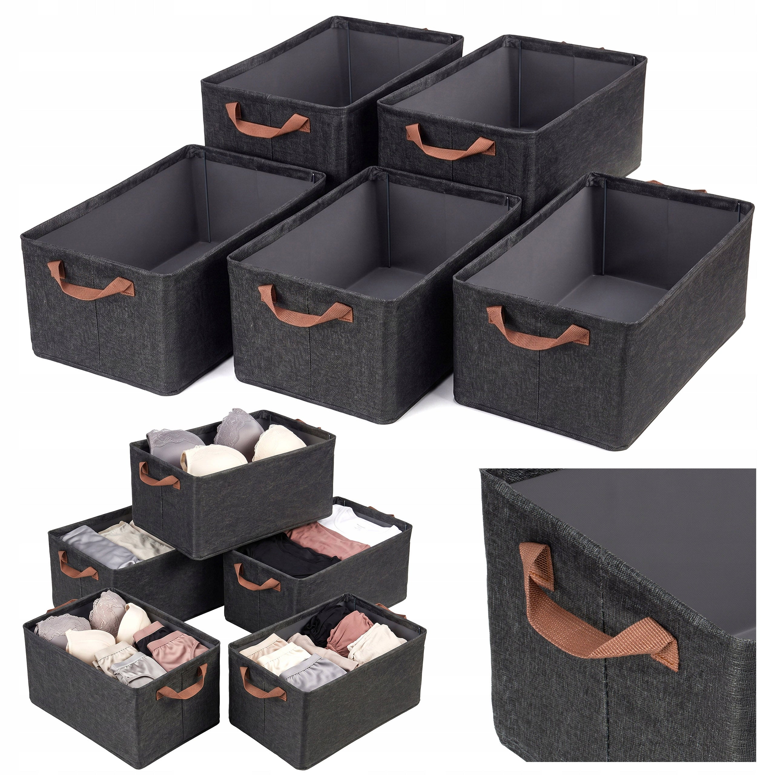 DRAWER CABINET ORGANIZER BOX CONTAINER LARGE XXL SET OF 5