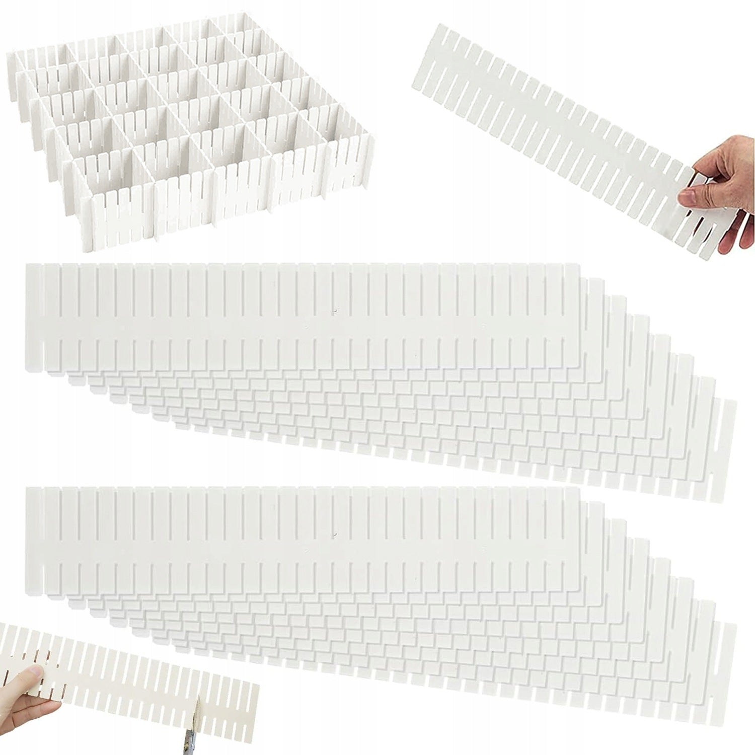 DRAWER COMPARTMENT ADJUSTABLE SEPARATOR ORGANIZER 24PCS COMPARTMENT