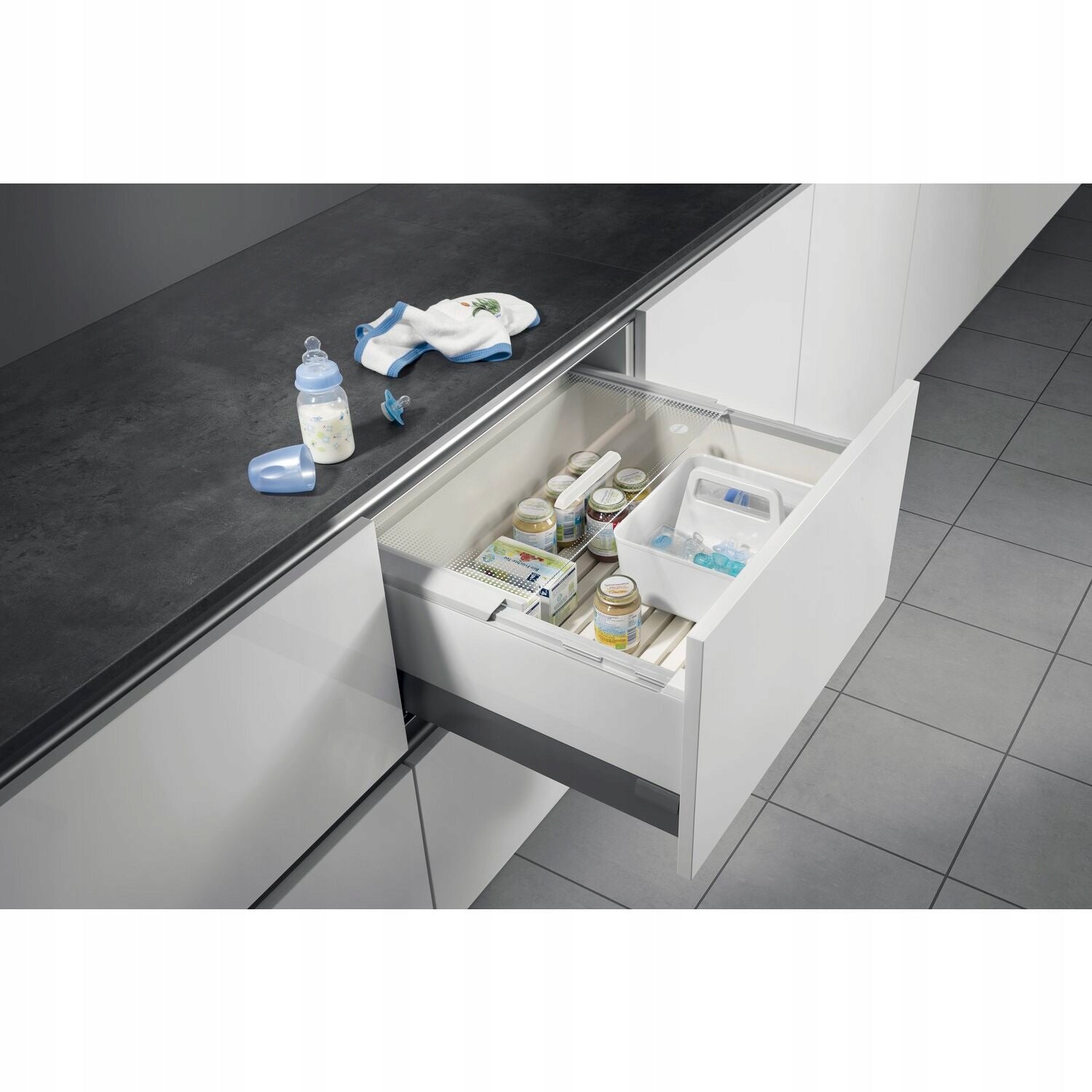 DRAWER HAILO FOR GROCERIES PANTRY BOX 600 MM WHITE Kind drawer organizer