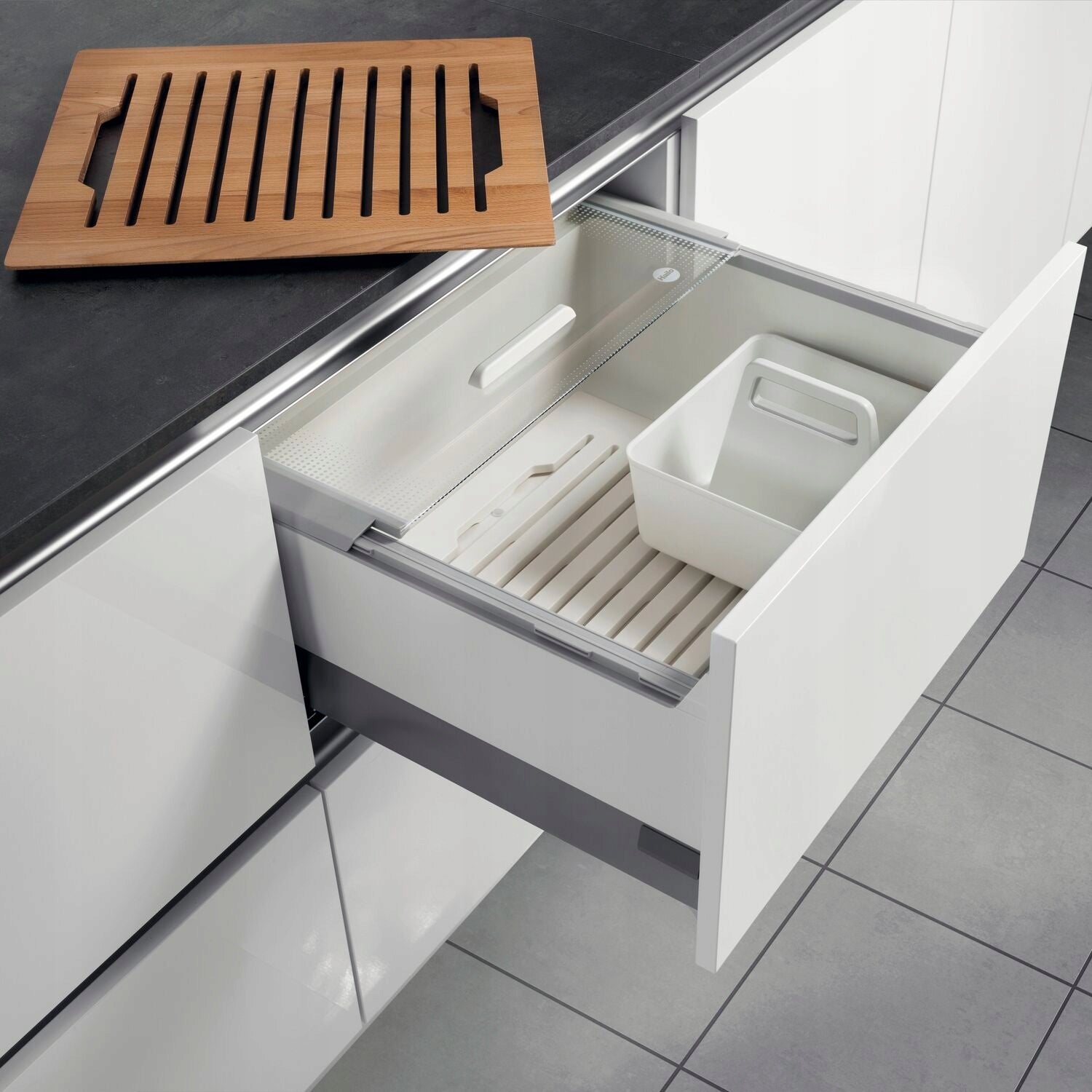 DRAWER HAILO FOR GROCERIES PANTRY BOX 600 MM WHITE Manufacturer code 556.44.786
