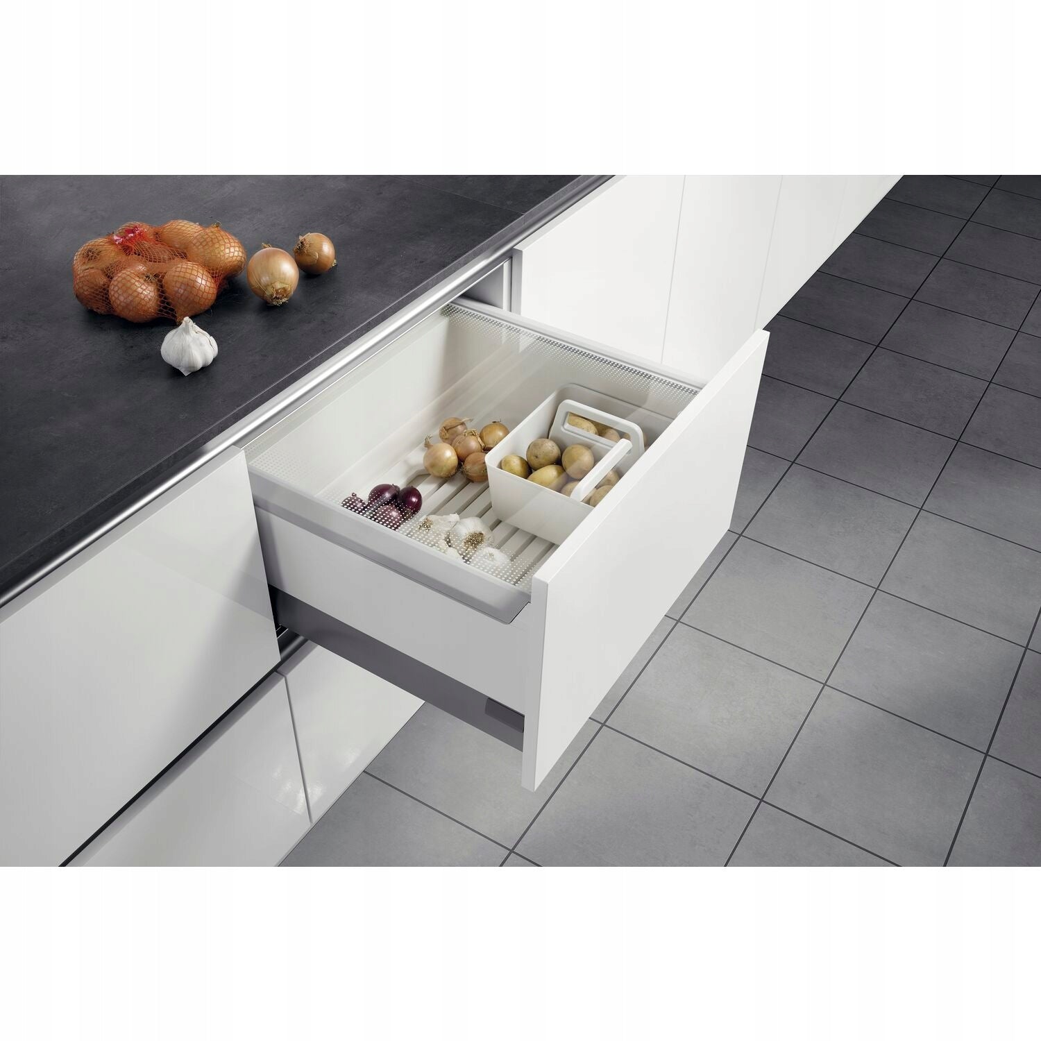 DRAWER HAILO FOR GROCERIES PANTRY BOX 600 MM WHITE Number of pieces 1 pcs
