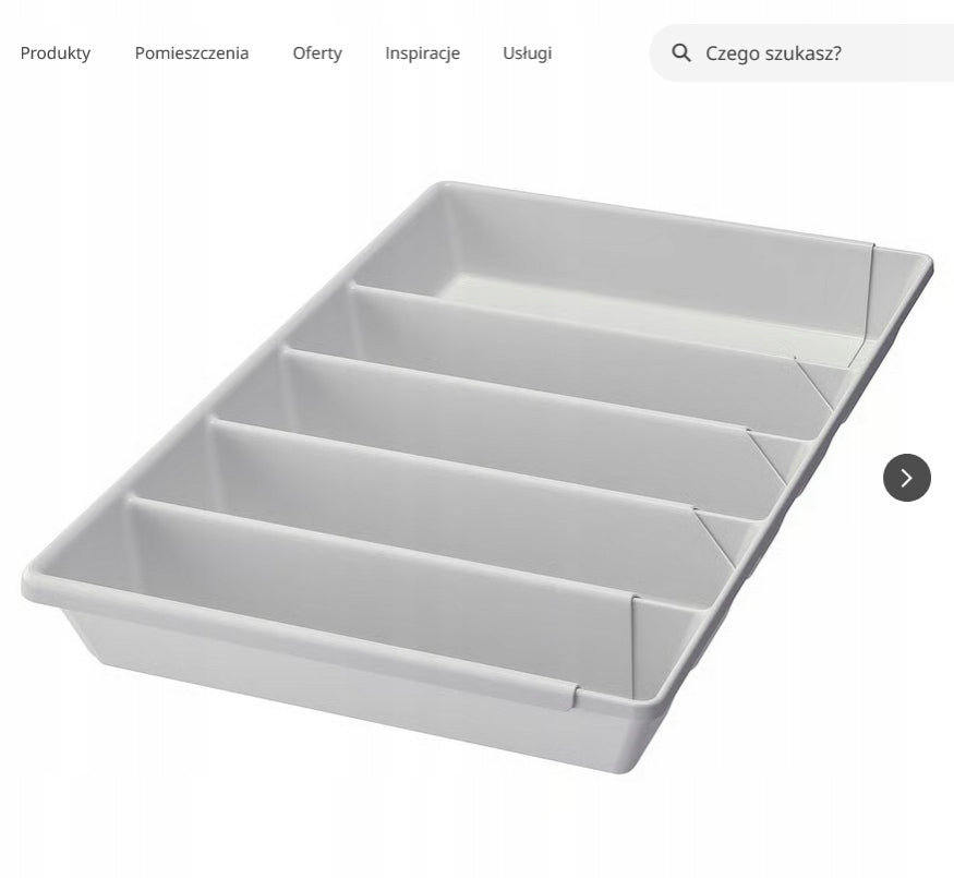 DRAWER INSERT CUTLERY ADJUSTABLE CONTAINER 30-52x47 cm IKEA VARIERA