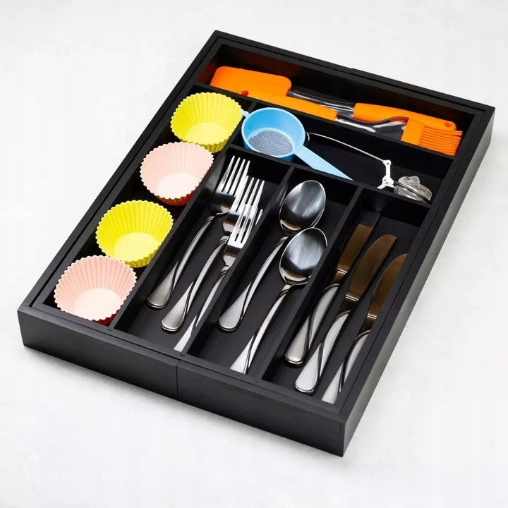 DRAWER INSERT ORGANIZER CUTLERY BAMBOO EXTENDS Kind drawer organizer