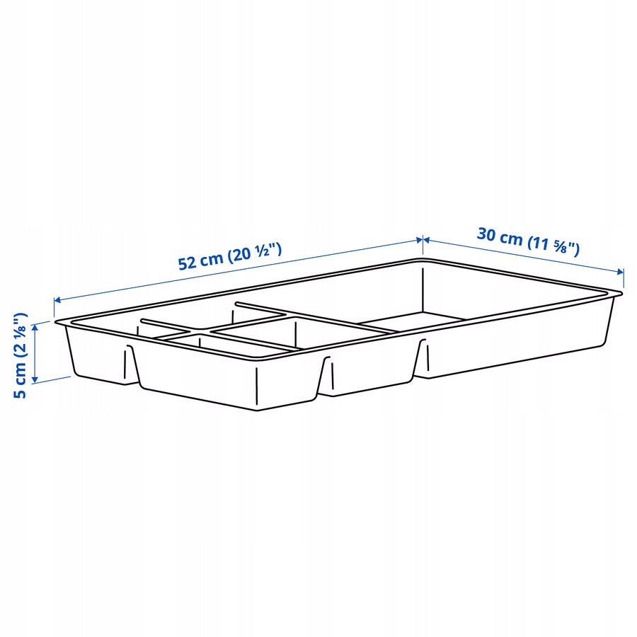 DRAWER INSERT, grey, 52x30 cm IKEA ALEX Manufacturer code 305.951.55