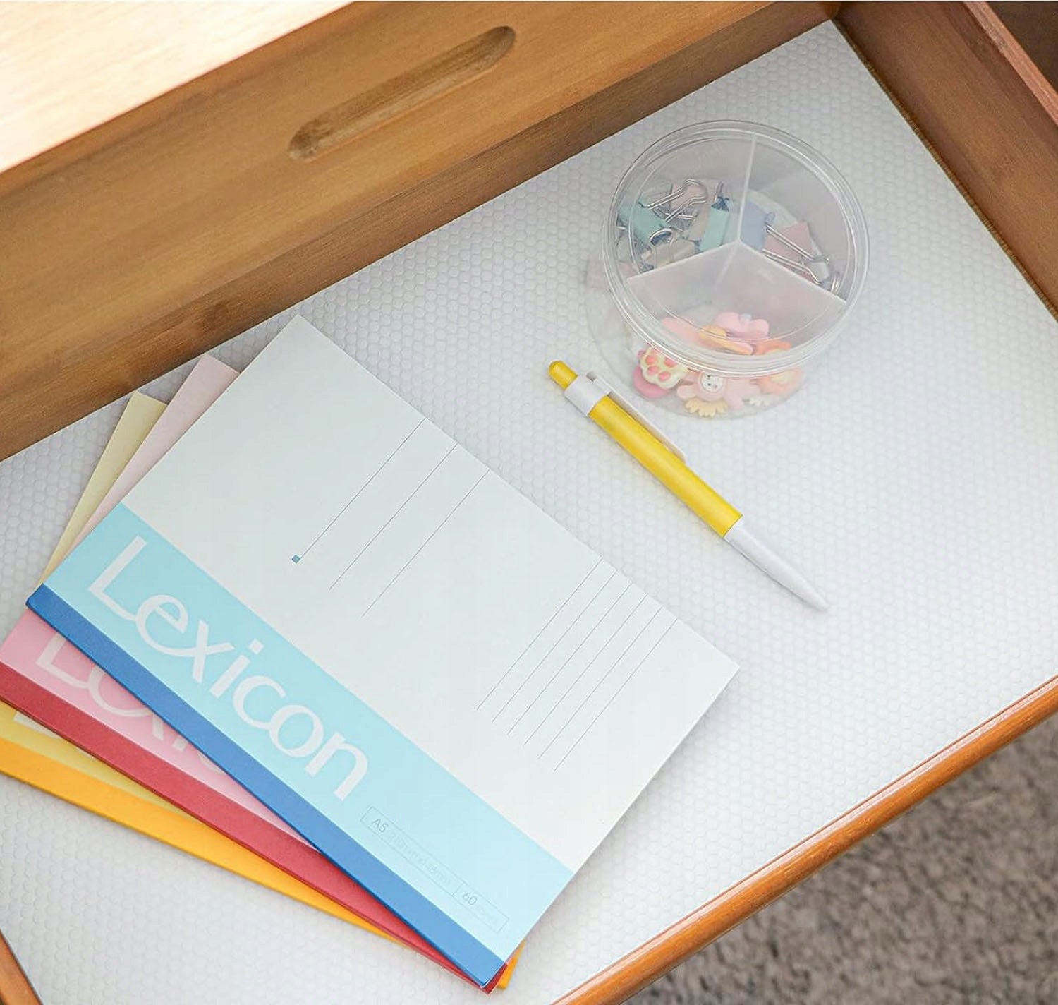 DRAWER MAT 60X600 CM WHITE EASY TO CLEAN AND WATERPROOF Brand Bedee