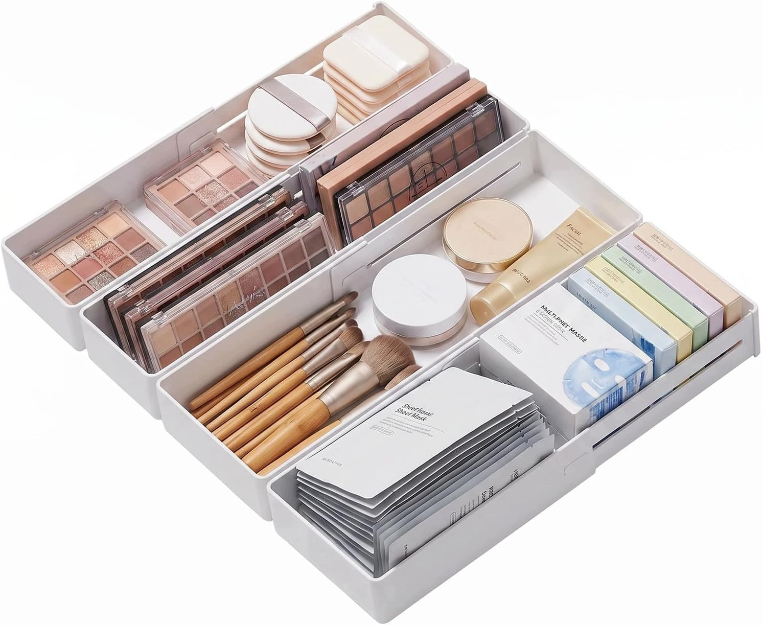 DRAWER ORGANIZER ADJUSTABLE 4 PCS JEWELRY COSMETICS