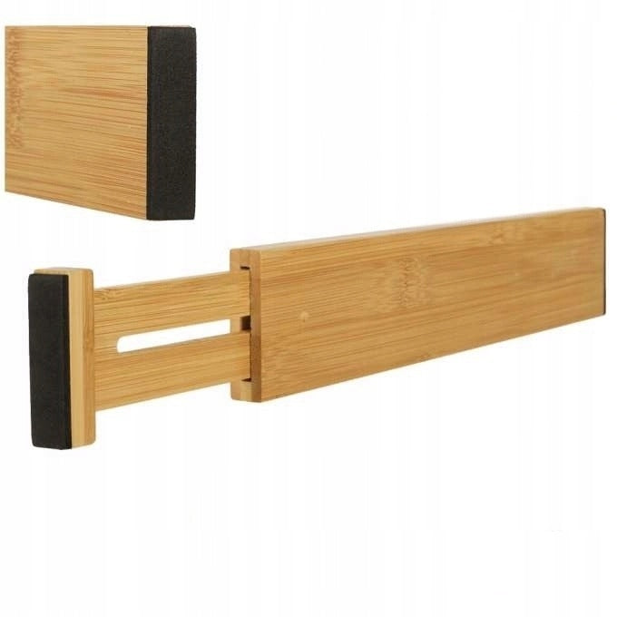 DRAWER ORGANIZER ADJUSTABLE BAMBOO DRAWER SEPARATOR Product width 1.5 cm