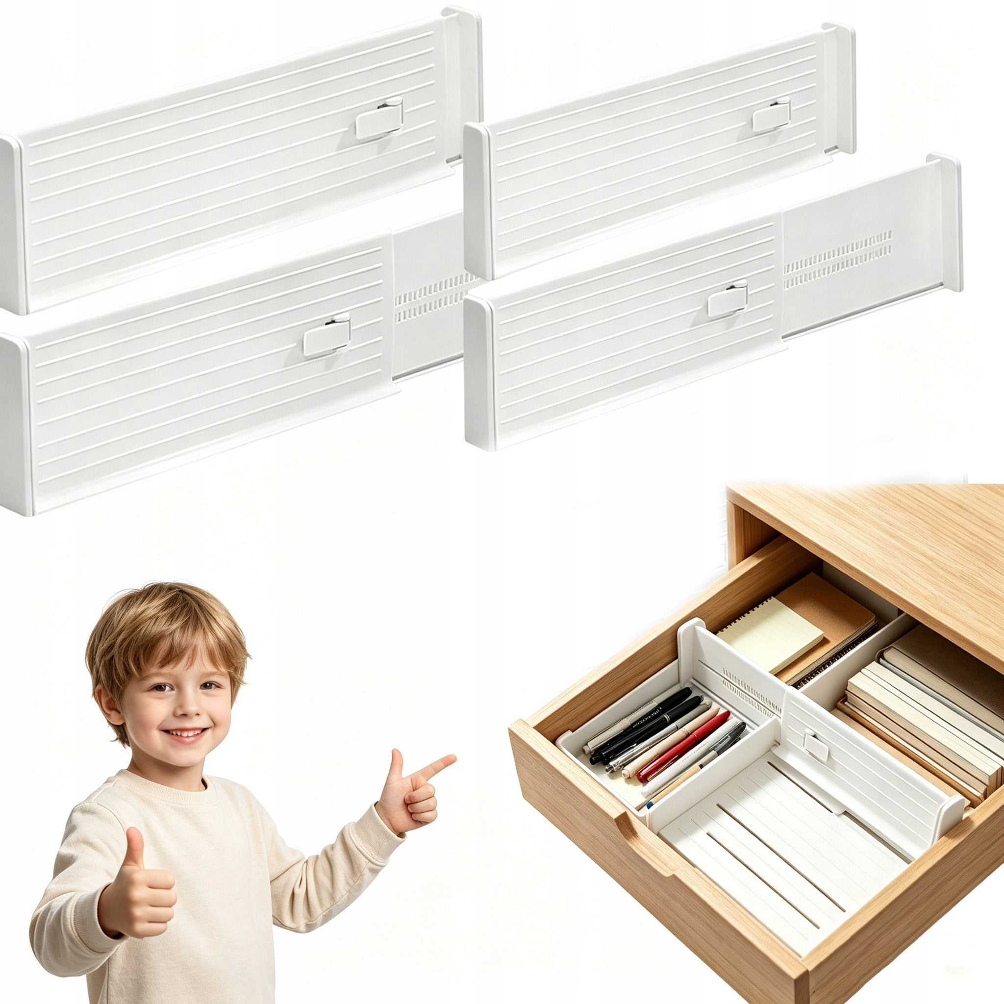 DRAWER ORGANIZER COMPARTMENT ADJUSTABLE DRAWER SEPARATOR ADJUSTABLE