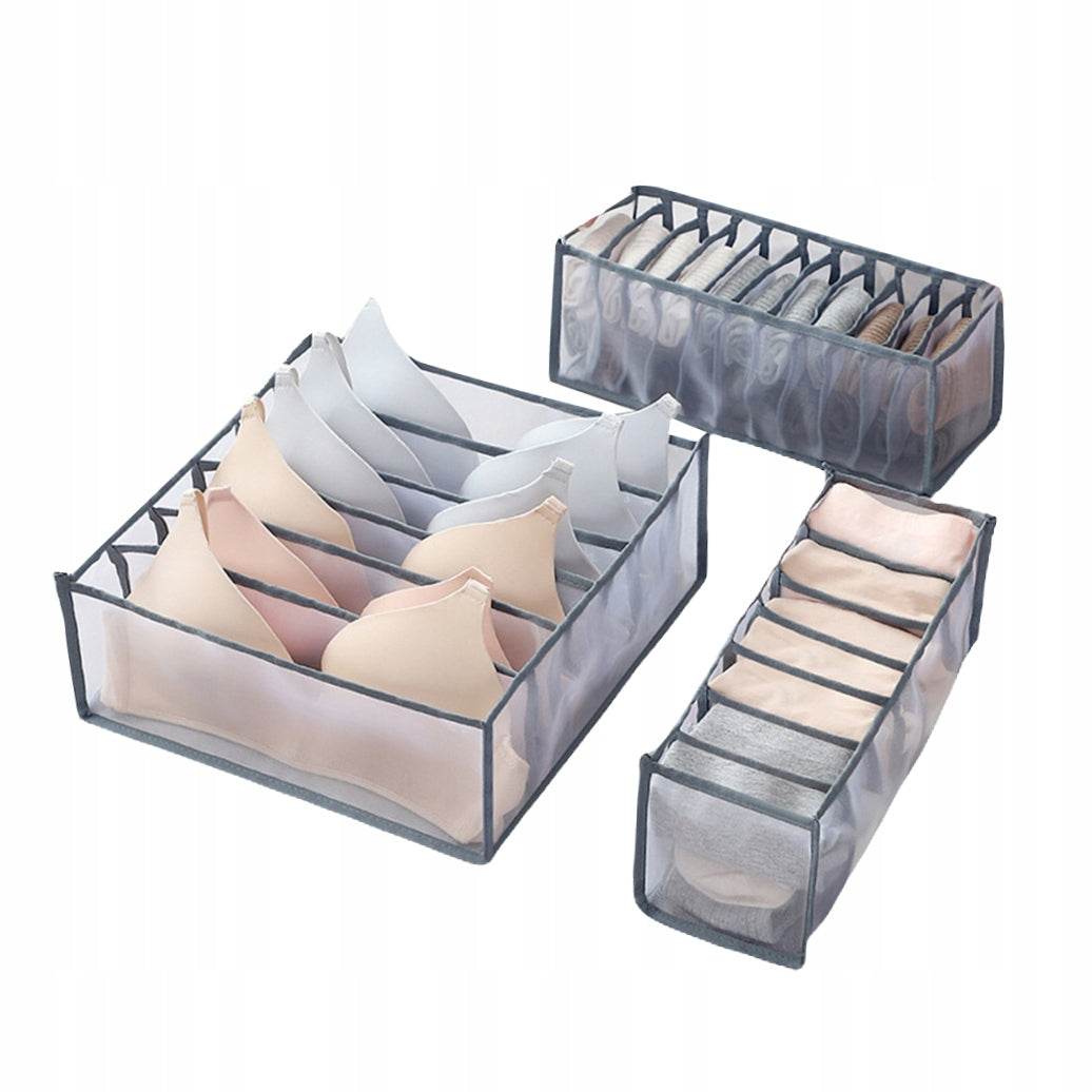 DRAWER ORGANIZER FOR UNDERWEAR CLOTHES INSERT SEPARATOR PARTITION 3 PCS.