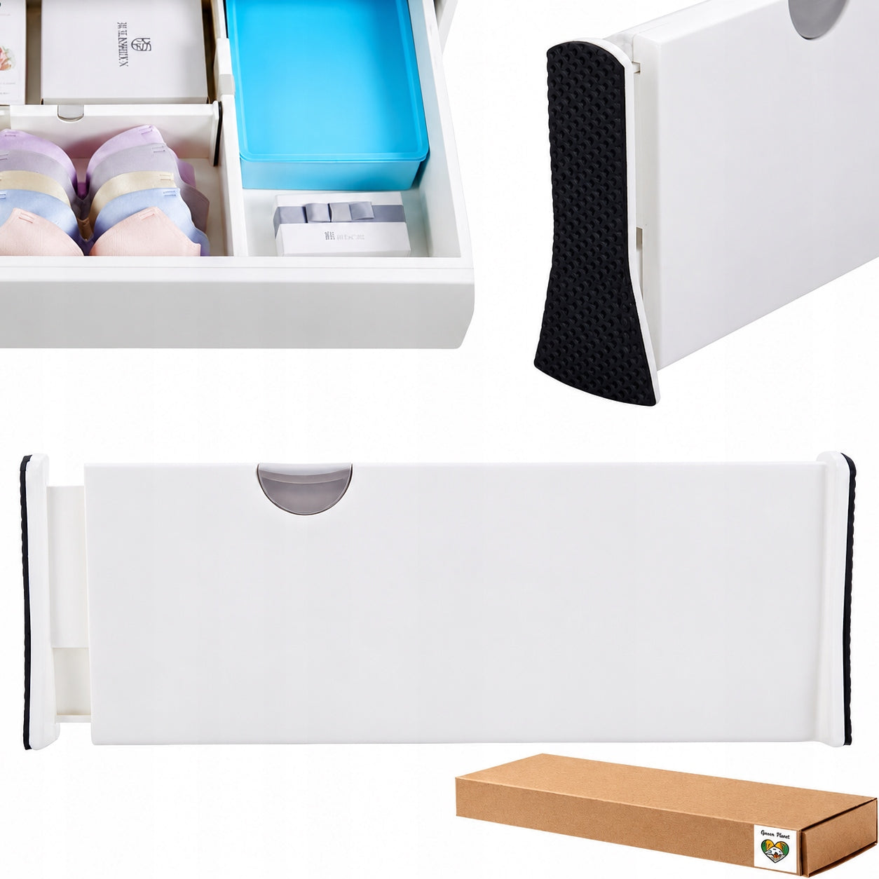 DRAWER ORGANIZER Lova Nest CABINETS COMPARTMENT SEPARATOR ADJUSTABLE ROZ L