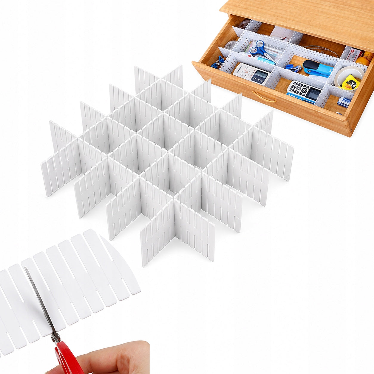 DRAWER ORGANIZER Lova Nest COMPARTMENT SEPARATOR ADJUSTABLE 4pcs.