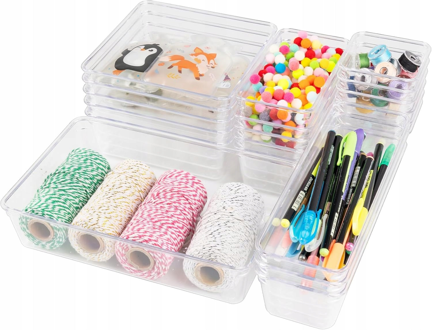 DRAWER ORGANIZER SET CLEAR ACRYLIC ORGANIZERS SET x20 Brand no brand