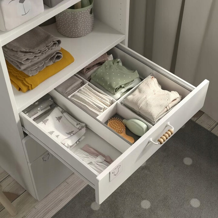 DRAWER ORGANIZER white grey 50x35x9 cm JATTEBJORN IKEA insert sorter Packaging status original